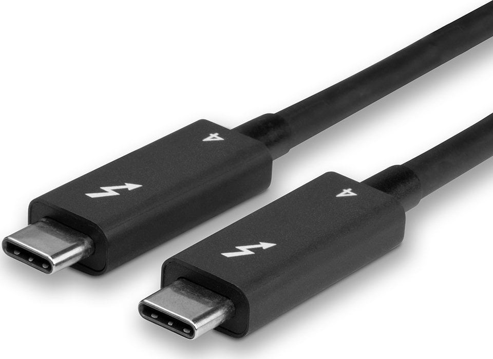 Kabllo Lindy Thunderbolt 4, 2m, 40Gbps, e zezë