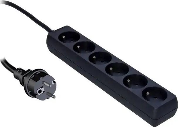 Zgjatës elektrik ProCab PSC106/5F, 6 priza, 5 m, i zi