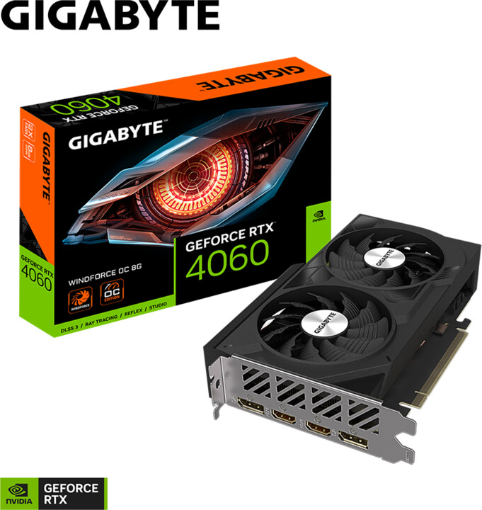 [OUTLET] Kartelë grafike GIGABYTE GeForce RTX 4060 WINDFORCE OC 8G, 8GB GDDR6	