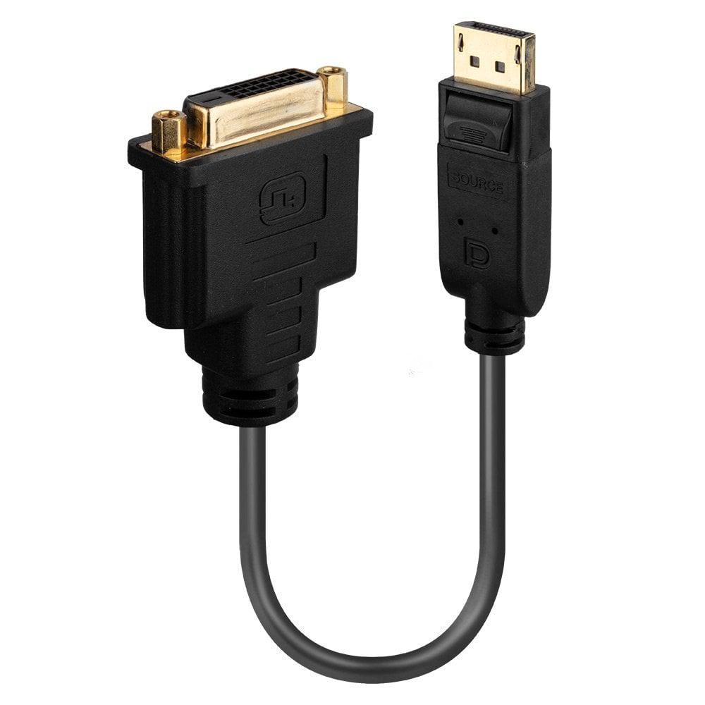 Adapter AV Lindy DisplayPort në DVI D, 1080p, i zi