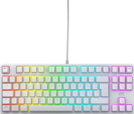 Tastierë mekanike Cherry K4V2 RGB Tenkeyless, me kabllo, gjermane, e bardhë