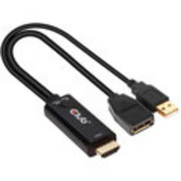 [OUTLET] Kabllo Club3D HDMI - DisplayPort 1.2, 25 cm, e zezë