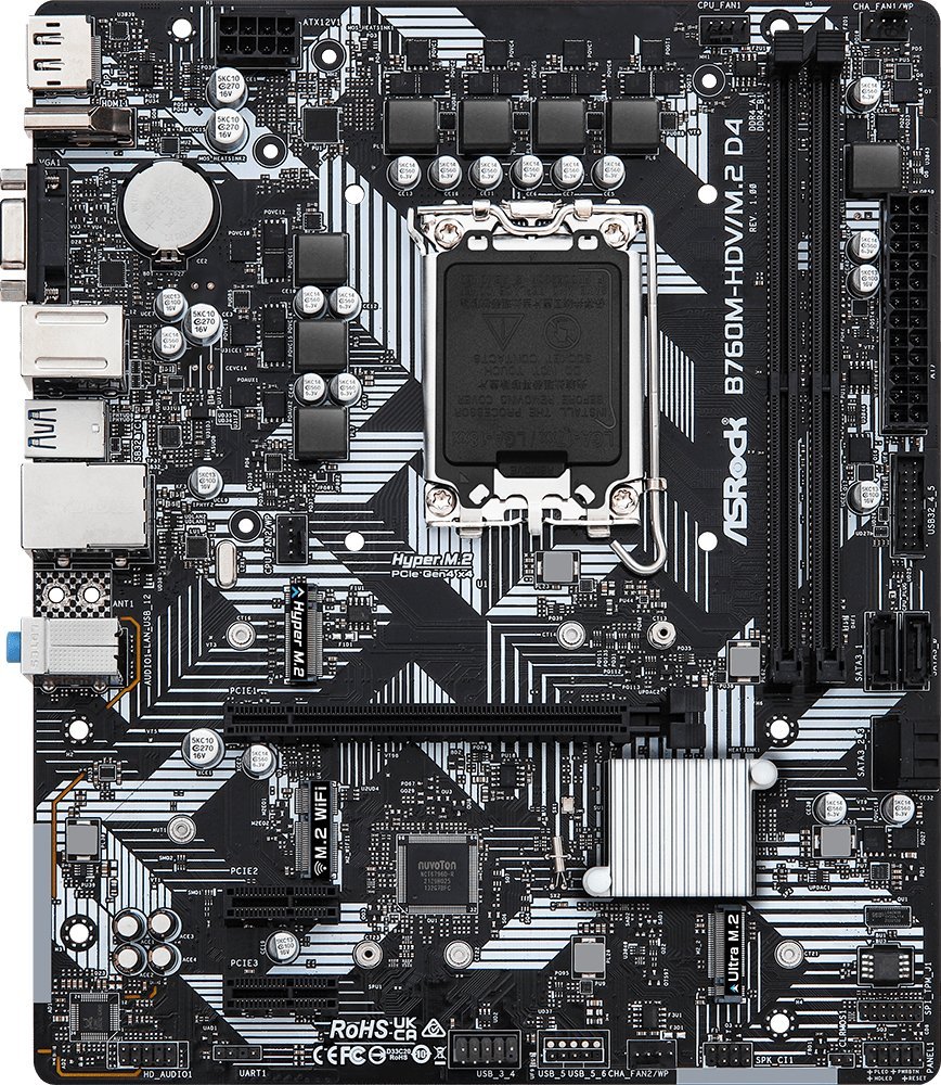 Pllakë amë ASRock B760M-HDV/M.2 D4, 64GB