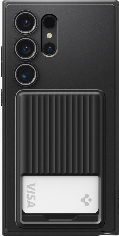 Mbulesë telefoni Spigen Liquid Slot për Samsung Galaxy S24 Ultra, xhep për kartelë, matte black
