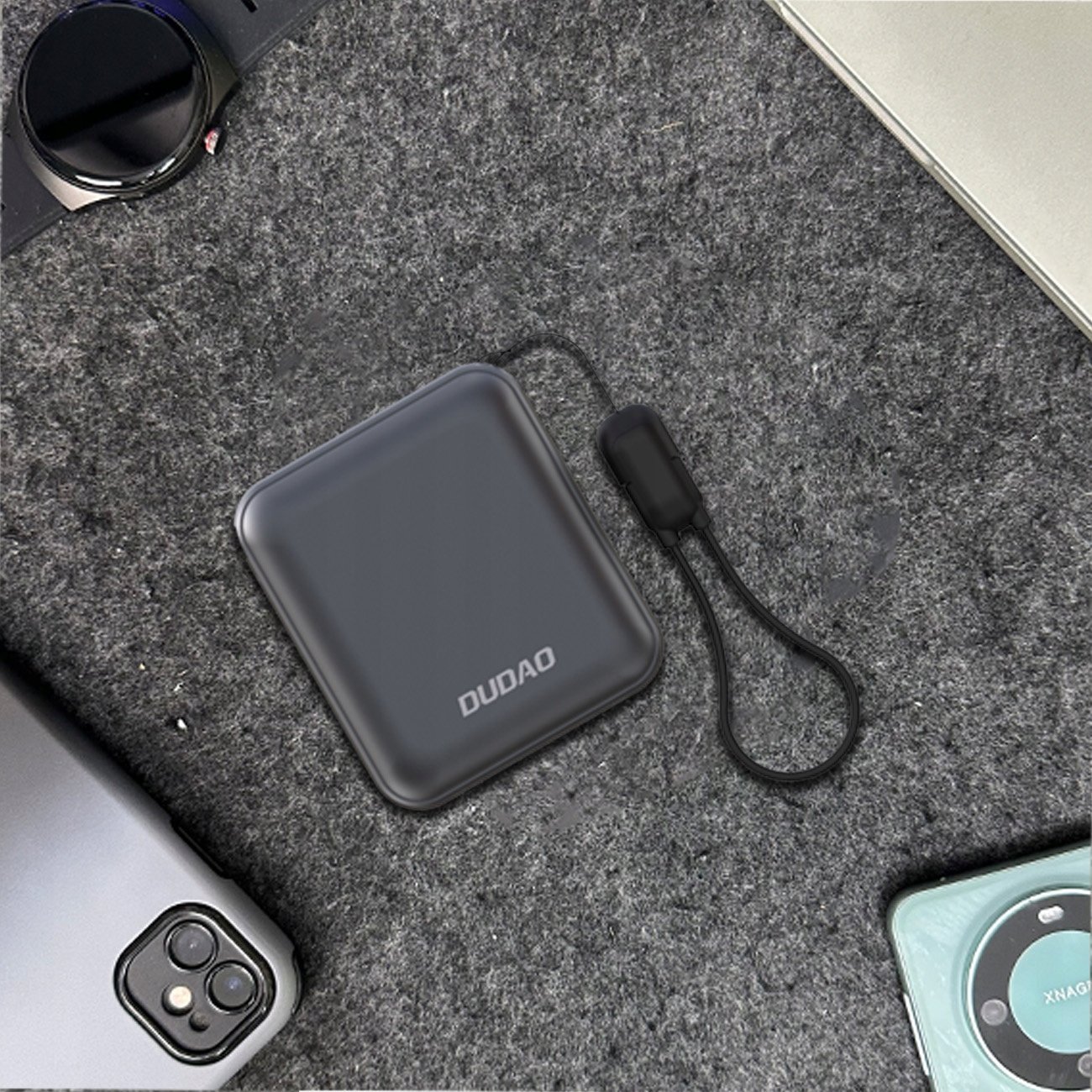 Надворешна батерија Dudao K22 Plus, 10000mAh, 22.5W USB C, сива
