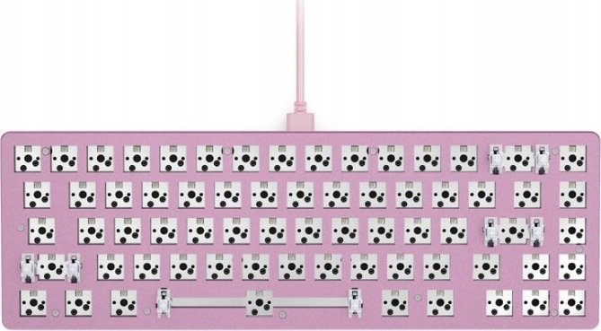 Tastierë mekanike Glorious GMMK 2 Barebones Compact 65%, RGB, ANSI, rozë