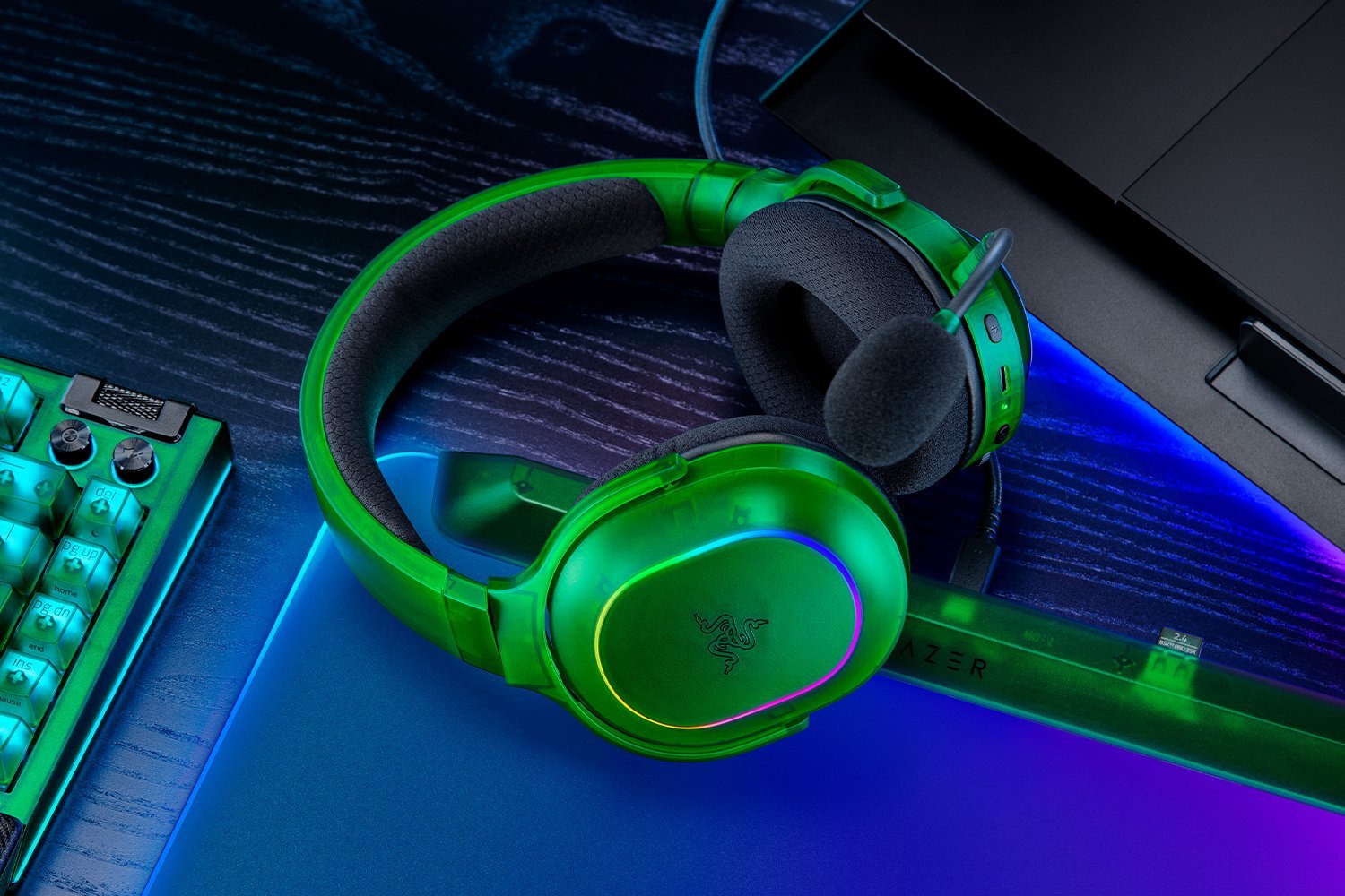 Kufje gaming Razer Barracuda X Chroma, wireless, Bluetooth, të gjelbërta