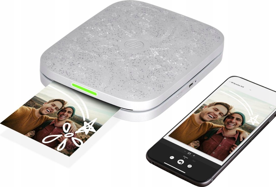 Printer fotografish HP Sprocket 3x4, Bluetooth, portativ, i bardhë