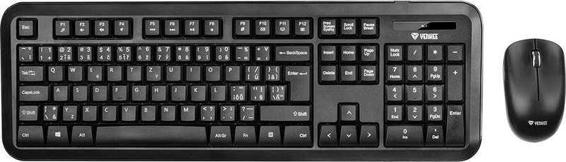 Set tastierë dhe maus YENKEE YKM 2006CS, wireless, 1600 DPI, i zi