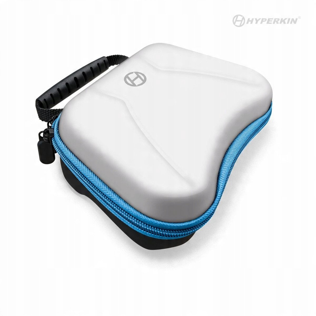 Kuti mbrojtëse Hyperkin EVA Hard Shell për DualSense PS5, xhep rrjete, mbyllje me zinxhir, e bardhë