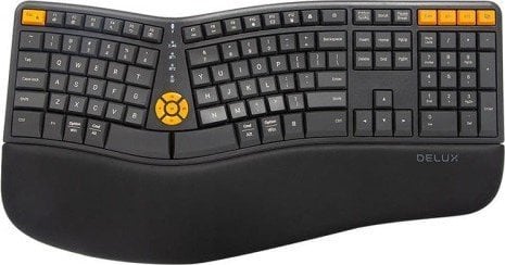Tastierë Delux, wireless, e zezë