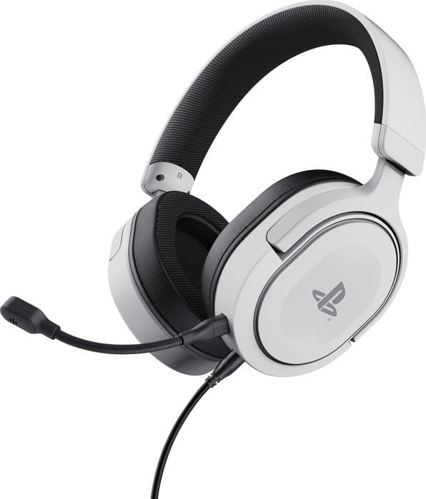 Kufje gaming Trust GXT 498W Forta, 50mm, me mikrofon të shkëputshëm, të bardha