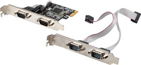 Kartela kontrolluese Lanberg PCI Express COM 9Pin x4 (PCE-DB9-004)