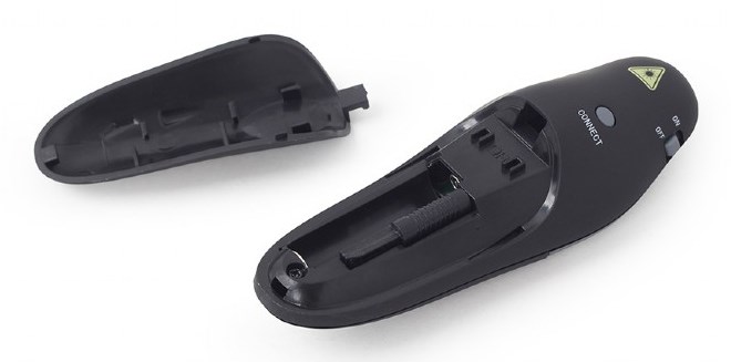 Prezantuese me laser Gembird WP-L-01, wireless, me USB, e zezë