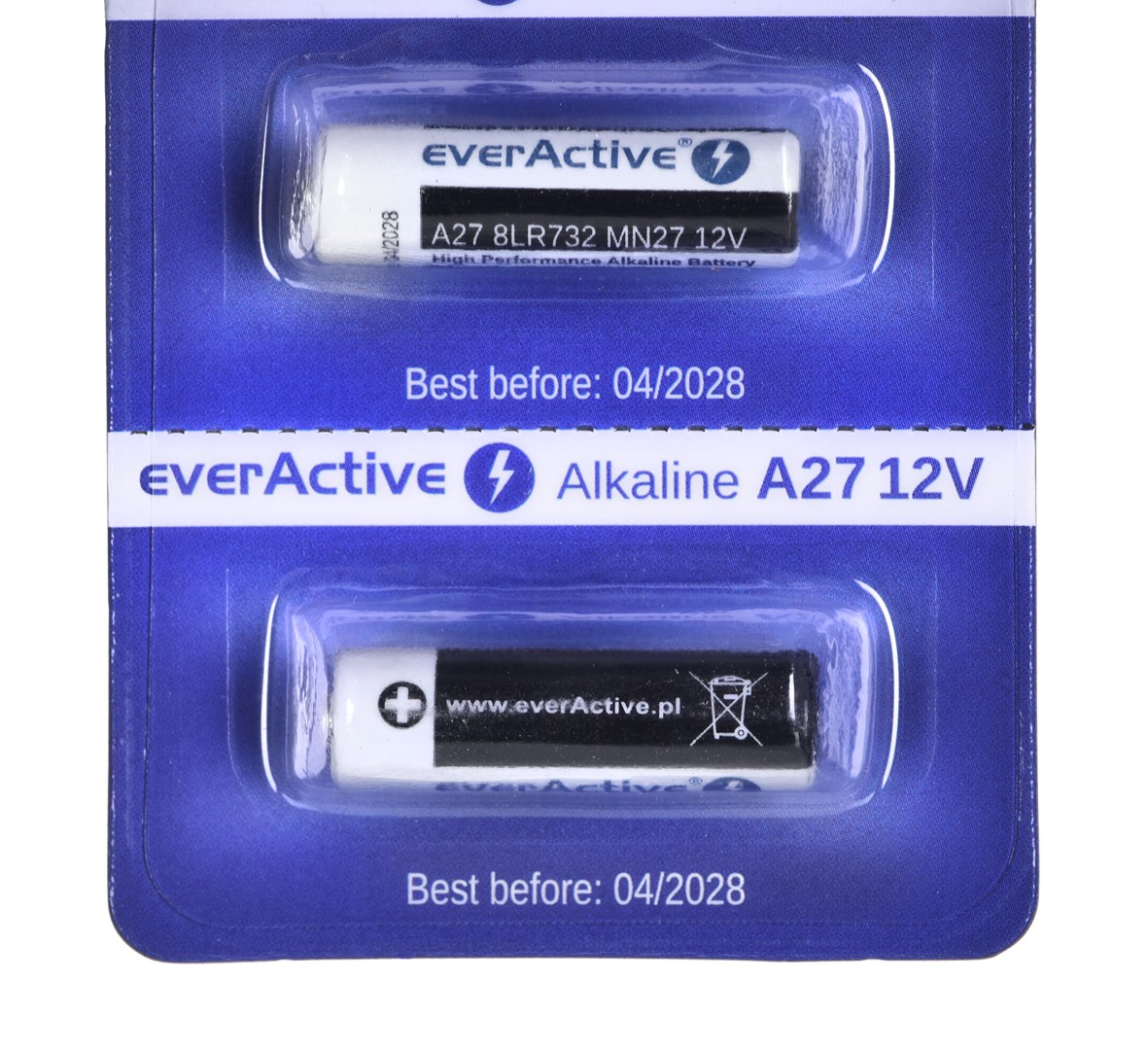 Bateri alkaline EverActive A27, 12V, paketim 5 copë, argjendtë