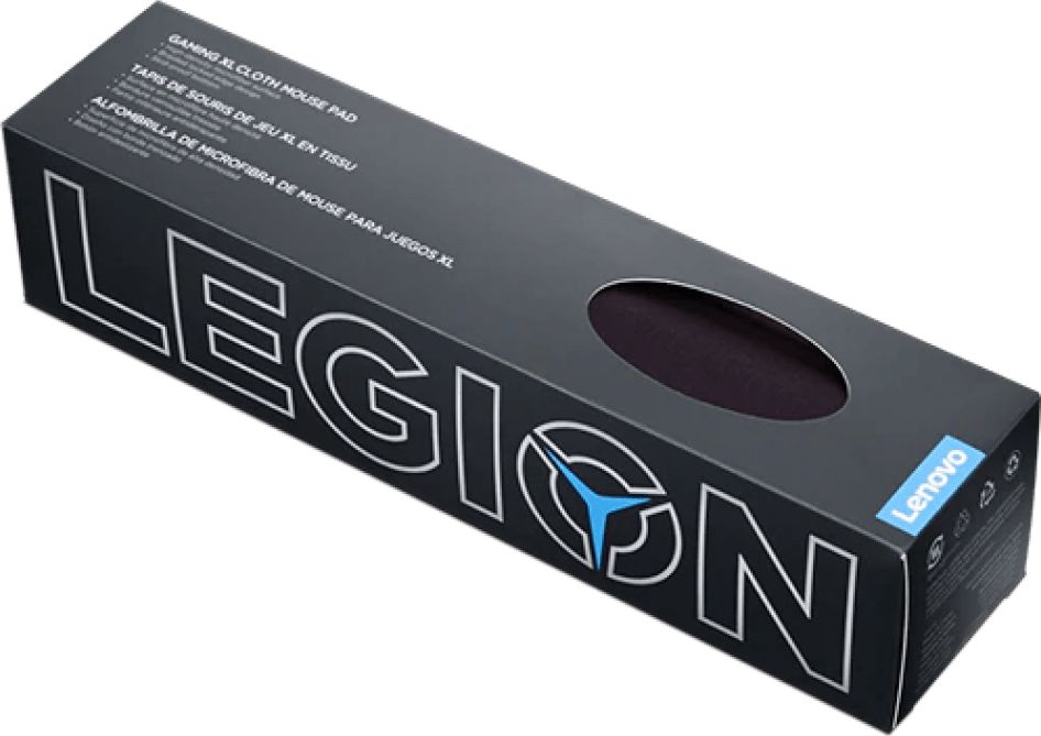 Mousepad lojrash Lenovo Legion XL, pëlhurë, kundër rrëshqitjes, i zi