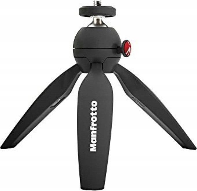 Tripod tavoline Manfrotto PIXI Mini, lartësi 13.5 cm, ngarkesë deri 1 kg, i zi