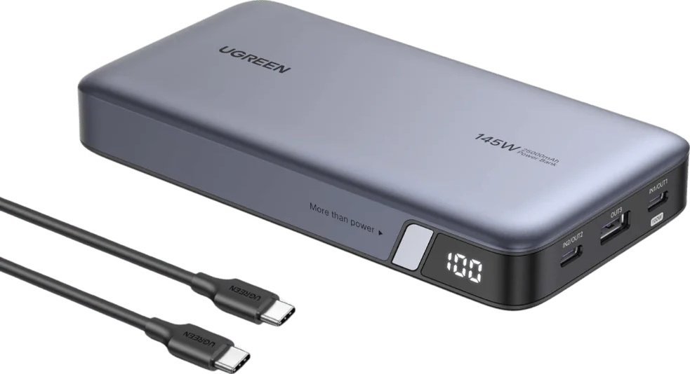 Power bank Ugreen 90597A, 25000 mAh, PD 3.1 QC 3.0, gri
