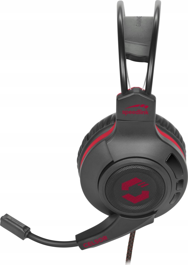 Kufje gaming Speedlink CELSOR, stereo, me mikrofon, të zeza e kuqe