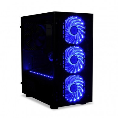 Kutia kompjuterike iBOX Passion V4 OPV4, RGB, ATX, e zezë