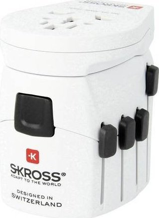 Adapter udhëtimi Skross PRO World USB 7A, universal, me dalje USB, i bardhë