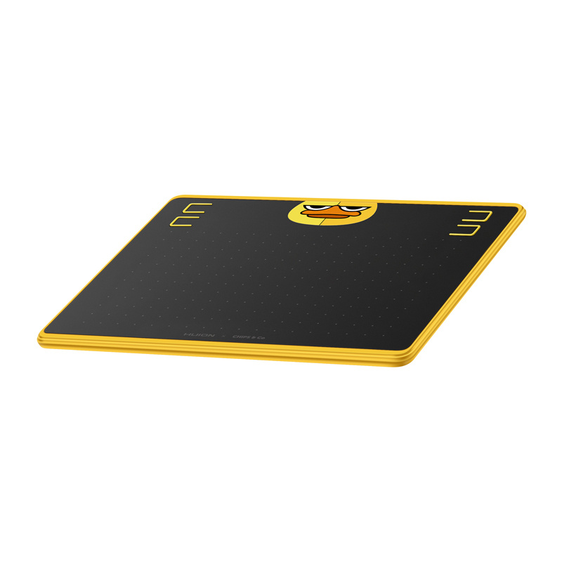 Tablet grafik HUION HS64 Special Edition, 6.3", 8192 nivele presioni, i zi e verdhë