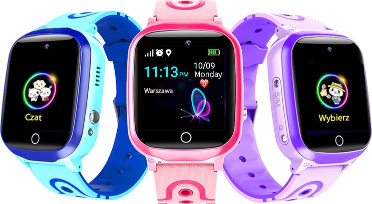 Smartwatch GoGPS K17, GPS, për fëmijë, i zi