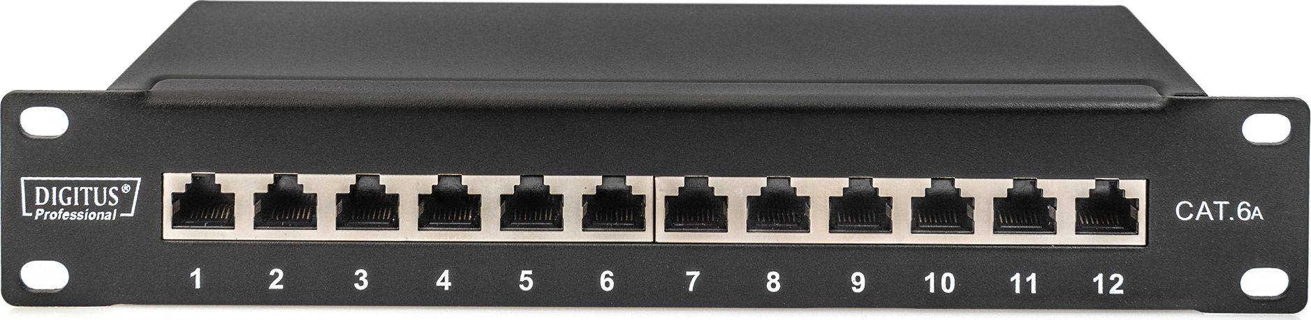 Patch panel Digitus DN-91612S-EA, 10" 1U, 12x RJ45 Cat 6A, i zi