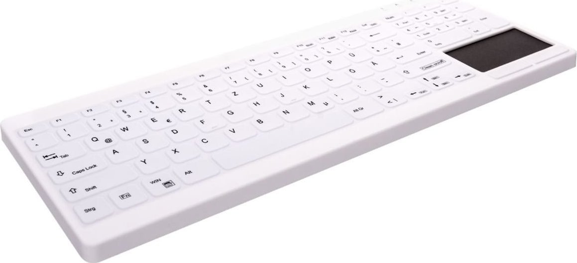 Тастатура Cherry Active Key MedicalKey AK-C7412F, компактна, со тачпад, нордиска, бела