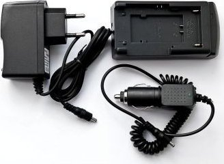 Karikues baterie Extra Digital, për Samsung SLB-07A IA-BH130LB Panasonic DMW-BCF10 Casio NP-70, 220V dhe 12V, i zi