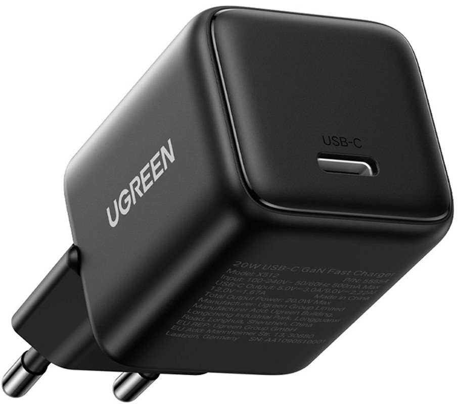 Karikues muri Ugreen Wall Charger X512, USB C, GaN, 20W PD3.0 QC4, i zi