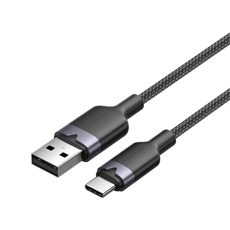 Kabllo Vention USB 2.0 A në USB C, 1m, 3A, e zezë