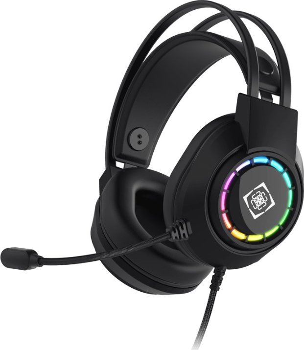 Играчки слушалки Deltaco DH220, USB, стерео, RGB, црни