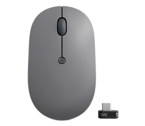 Maus Lenovo Go, USB-C, Wireless, i hirtë