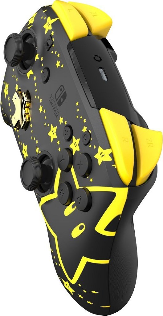 Kontroller PDP Rematch Super Stars Glow, wireless, i zi / i verdhë