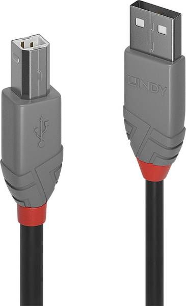 Kabllo Lindy USB-A - USB-B, 7.5m, e hirtë