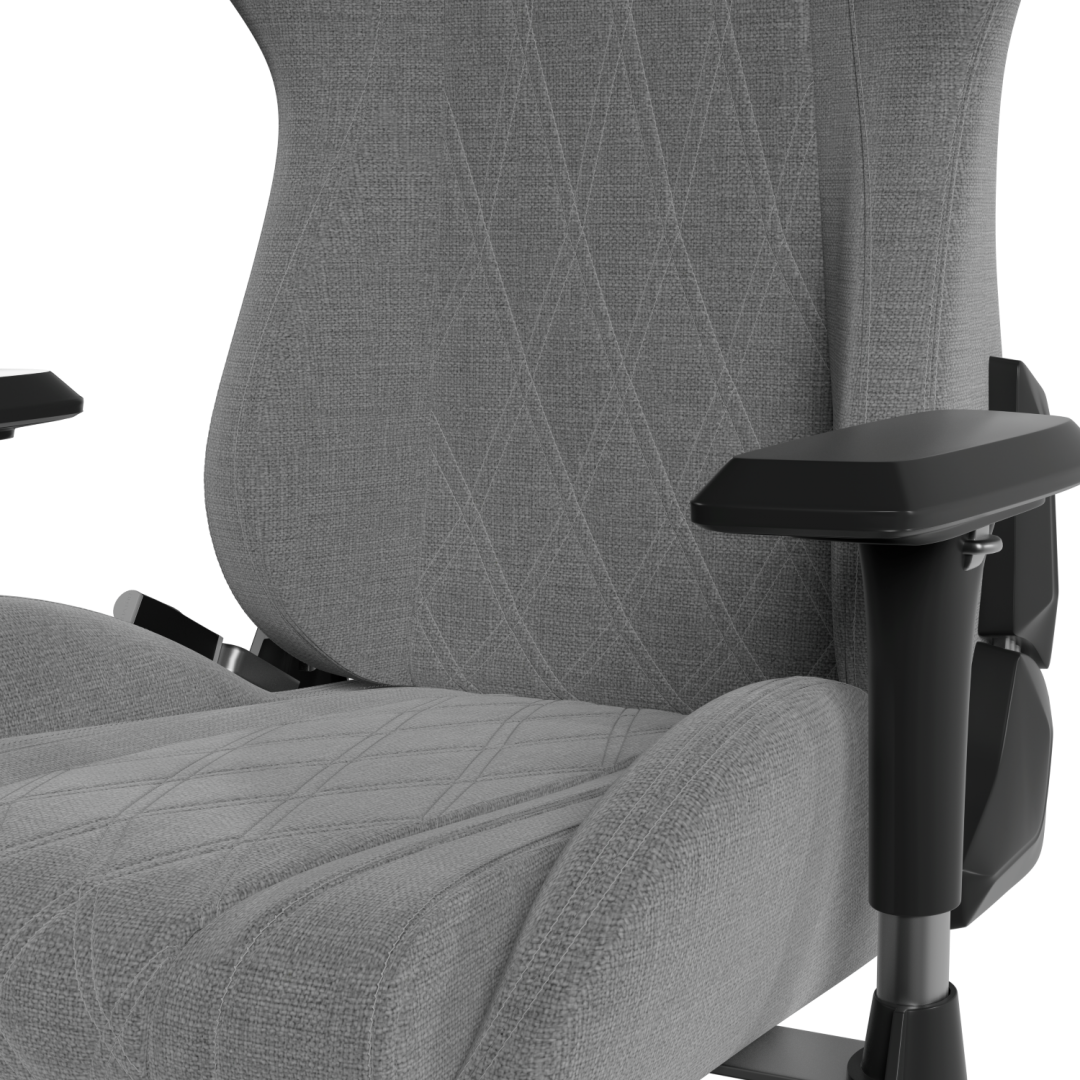 Karrige gaming Hator Darkside 3M Fabric, mekanizëm ergonomik, rrota SoftRide 65 mm, gri