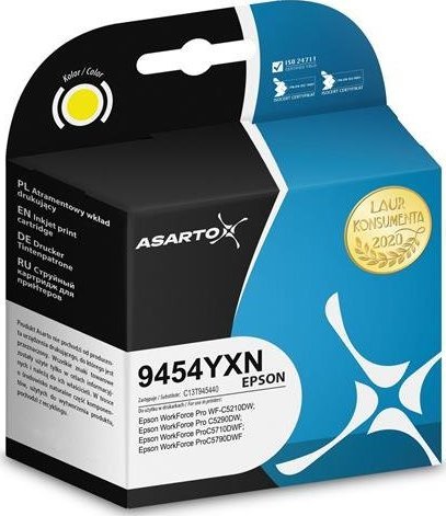Bojë printeri Asarto, për Epson C13T945440 9454YXN, 66ml, e verdhë