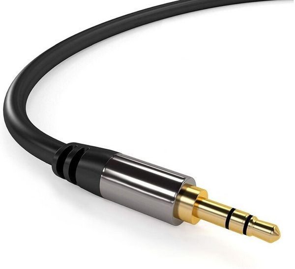 [OUTLET] Kabllo PremiumCord stereo Jack 3.5mm, M/M, HQ, e mbrojtur, 5m, e zezë