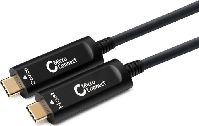 Kabllo USB Microconnect MC-USB3.1C15OP, USB-C 3.2 Gen 2, 15m, e zezë