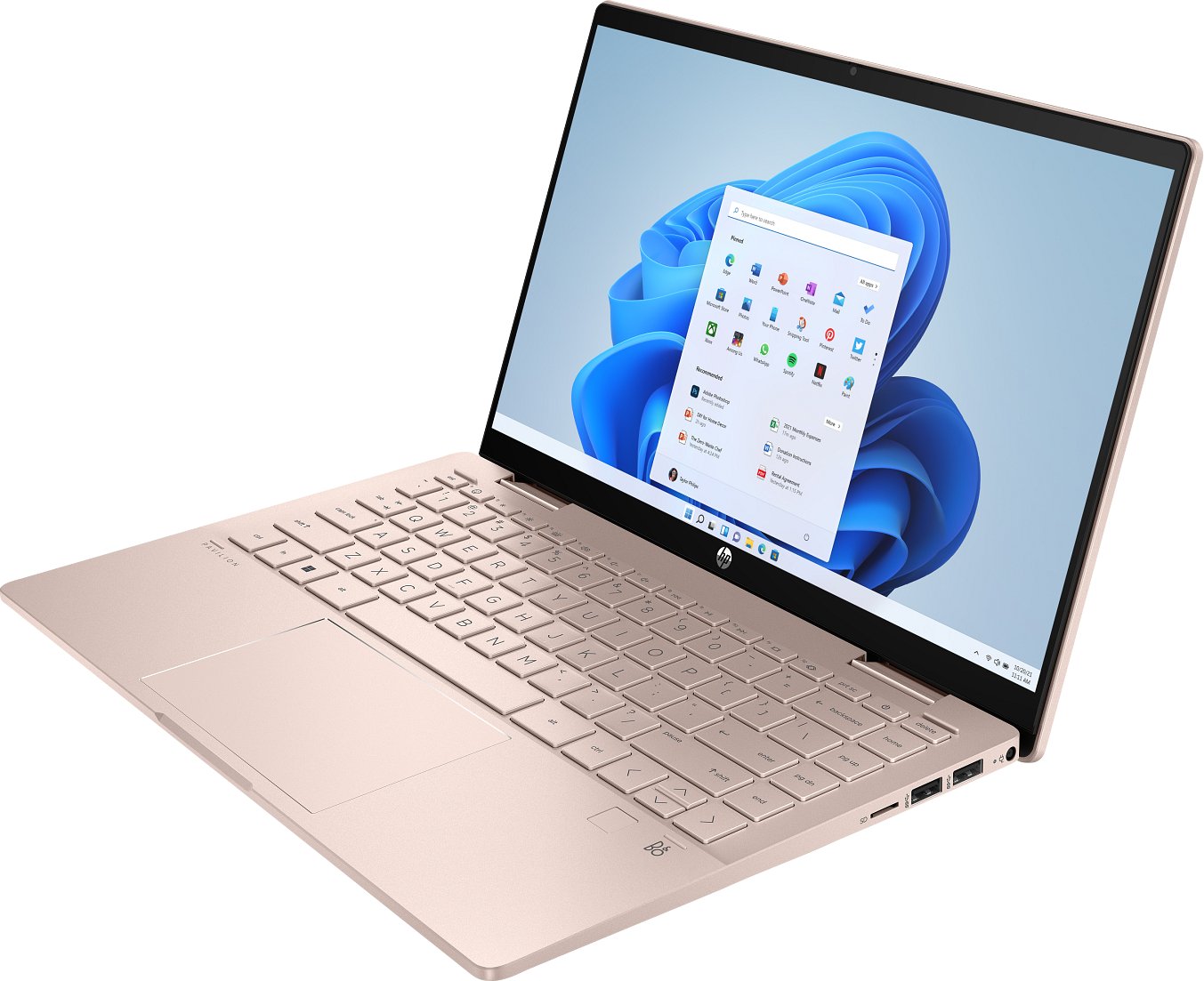 Laptop konvertibil HP Pavilion x360 14-ek2000ny, 14" , Intel Core 5 120U, 16GB RAM, 512GB SSD, Intel Iris Xe, rozë