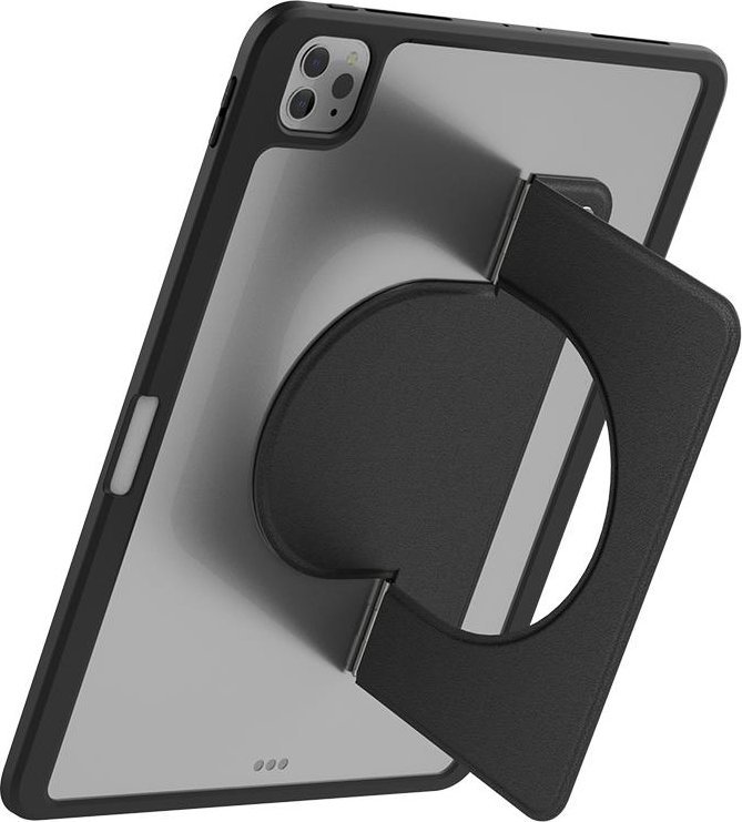 Stendë magnetike FlexWing për tablet, kënd i rregullueshëm, lëkurë, e zezë
