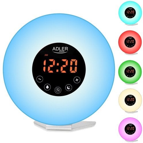 Orë alarmi Adler AD 1916, dritë zgjimi, radio FM, shumëngjyrëshe