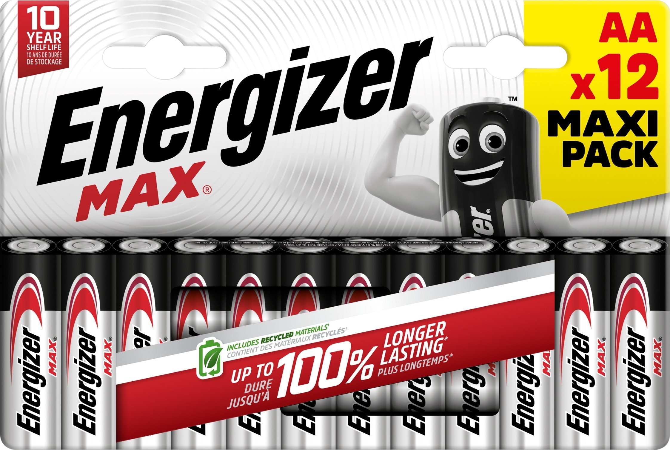 Bateri alkaline AA Energizer Max E300836200, paketim 12 copë