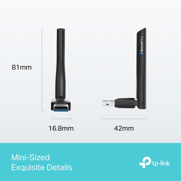 Përshtatës TP-Link UB500 Plus, USB Type-A, Bluetooth 5.3, i zi