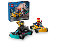 Set lodrash LEGO City Go Karts and Racing Drivers 60400, 99 pjesë, për fëmijë 5+