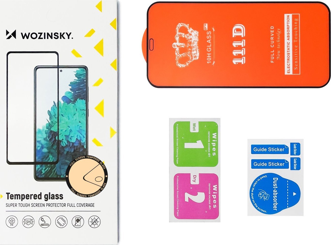 Qelq mbrojtës Wozinsky për Vivo Y16 Y02s, xham i temperuar, kornizë e zezë