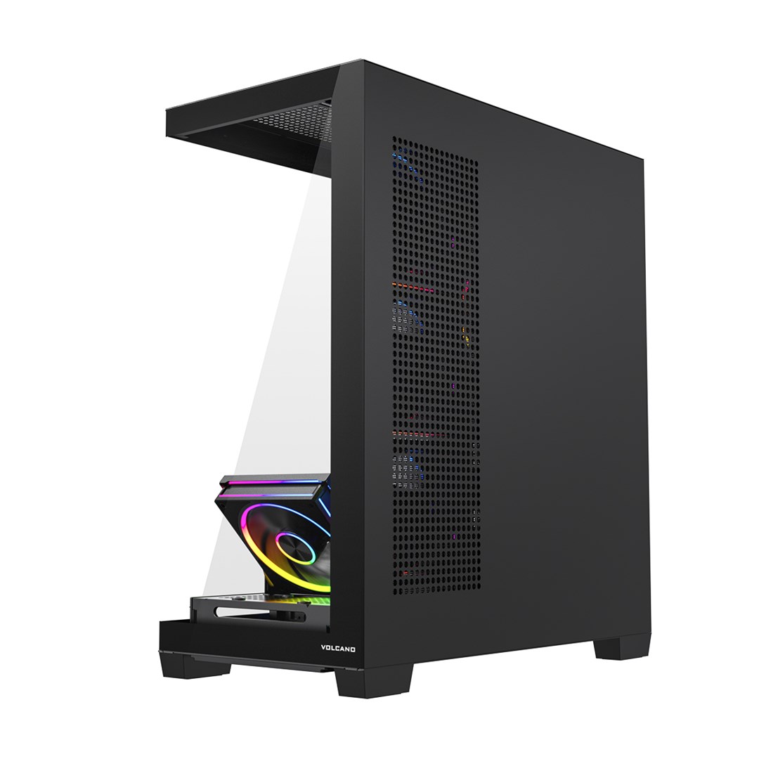 Kase PC Modecom Volcano Stellar Plus 5F ARGB, ATX, xham i temperuar, e zezë