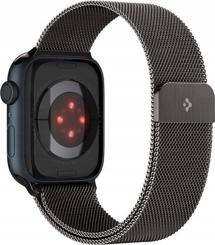 Лента за Apple Watch Spigen Metal Fit, не’рѓосувачки челик, за 49mm 45mm 44mm 42mm, сива графит