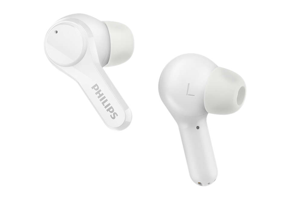 Dëgjuese Buds Philips TAT3217WT/00, wireless IPX5 Splash Mic, të zeza